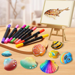 Acrylic Paint Pens Markers, 20 Colors Dual Tips Waterproof Paint Markers for Roc