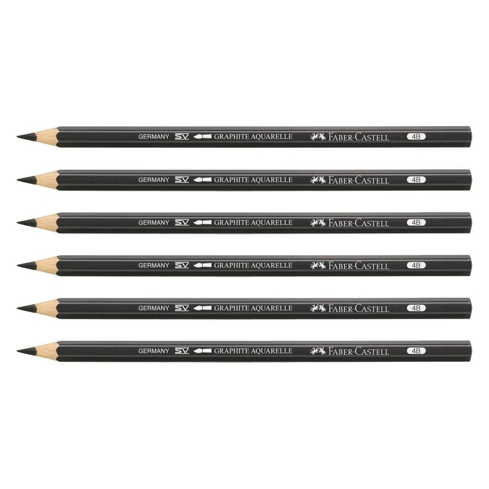 Faber-Castell Graphite Aquarelle Water 4B -soluble Pencils assorted set of 5