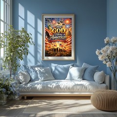 Independence Day Diamond Art Kits for Adults,US 4th of July Diamond Painting Ki