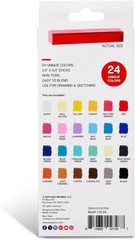 KINGART Pastels Studio Colored Square Chalk 24 Piece, (175-24)