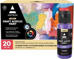ARTEZA 20 Color Craft Acrylic Paint Set, Set of 20 (2 Oz ea) NEW/SEALED