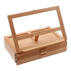 Adjustable Beech Wood Tabletop Easel with 3 Drawers & Storage
