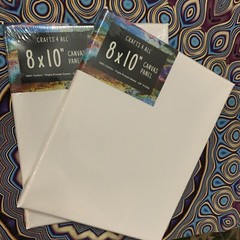 2PC Crafter’s Square White Stretched Canvases, 8×10 in.