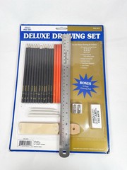 NOS Vintage Pro Art No. 3075 Deluxe Drawing Kit Set Pencil Paper Pad Smudge