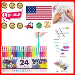 Artistic 24-Color Glitter Gel Pen Set – Perfect for Scrapbooking and Journaling