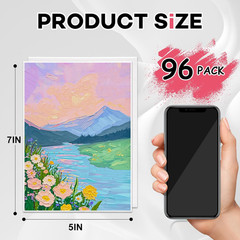 Small Canvases for Painting 5X7In, 96 Pack Mini Canvases for Painting Primed Aci