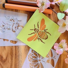 80PCS 3 Inch Plastic Small Craft Stencils – Reusable Rock & Home Decor Painti…