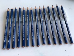 50 VINTAGE SEMI-HEX DRAWING SKETCHING PENCILS NO.497 GENERAL PENCIL (2H, B, 4B)