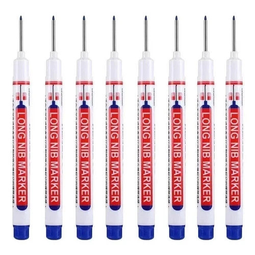8Pcs/Set 20Mm Deep Hole Long Nib Head Markers for Metal Perforating Pen