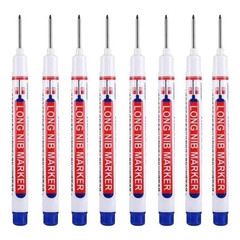 8Pcs/Set 20Mm Deep Hole Long Nib Head Markers for Metal Perforating Pen