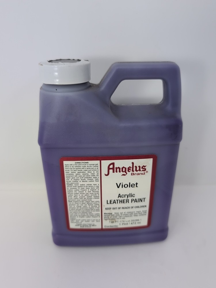 Pint Of Angelus Acrylic Leather Paint Violet