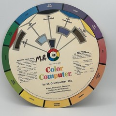 Vintage 1977 Grumbacher Color Computer Color Harmony Wheel Graphic Design