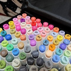 Ohuhu 120 Color Art Marker Set | Alcohol Based Broad & Fine Brush Tips