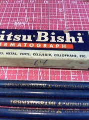 Mitsu-bishi Pencil Dermatograph No 7600 Dark Blue Mitsubishi 6 Pack Used Review