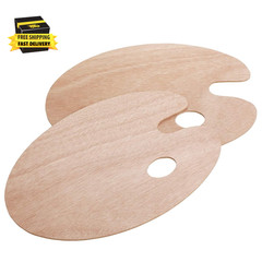 Mr. Pen- Wooden Paint Palette, 2 Pack, Artist Palette, Painting Palette | Oil Pa