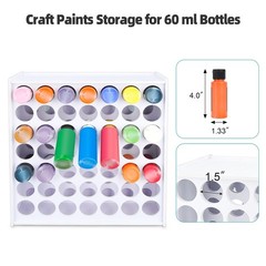 49 Holes Craft Paint Organizer Holder Vertical Acrylic Paint Storage Rack Sta…