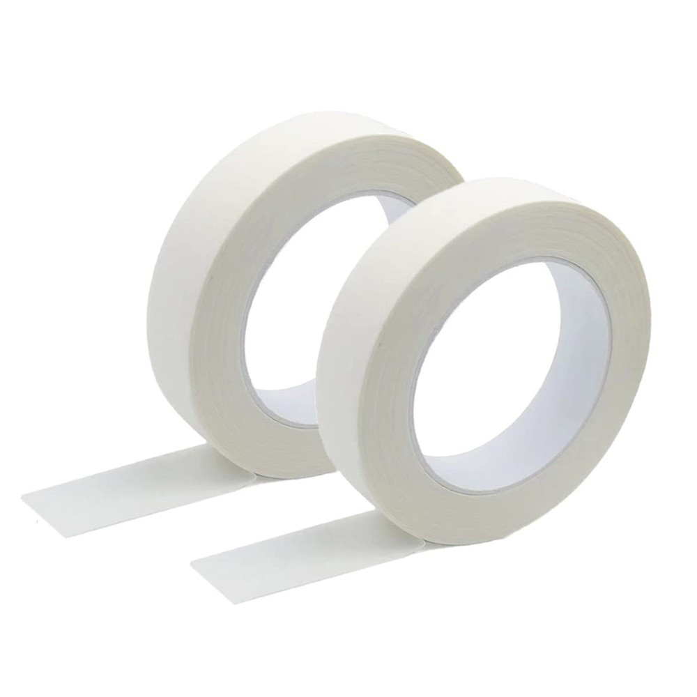 Beige White Masking Tape, 1 Inch x 55 Yards, 2 Rolls | Painters Tape for Stat…