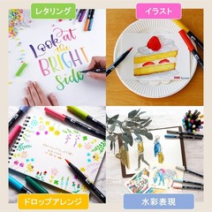 Dual Brush Pen ABT Twin Type Graphic Marker, Assorted