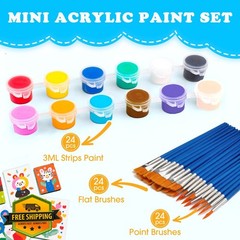 Duyabe 24 pack mini acrylic paint set 336 pcs