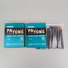 Vintage Prang Payons Water Color Crayons 341-8 Lot 2 Boxes + Loose USA Art Set