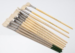 NEW Lot 11x Signet by Robert Simmons 6/8 Series 41F & 40F Flat Paint Brushes NYC