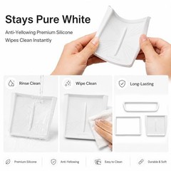 3Pcs White Silicone Interior Kit for Tesla Model 3 Highland 2024-2026 & for