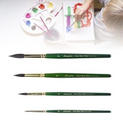 Watercolor Paint Brush Soft Synthetic Hair Mixed Squirrel Hair Pointed Round Mop