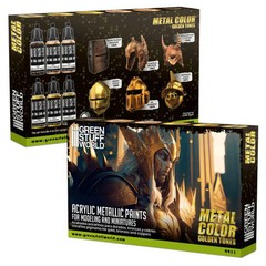 Green Stuff World Water Based Acrylic Paint Metal Color Set – Gold 9911