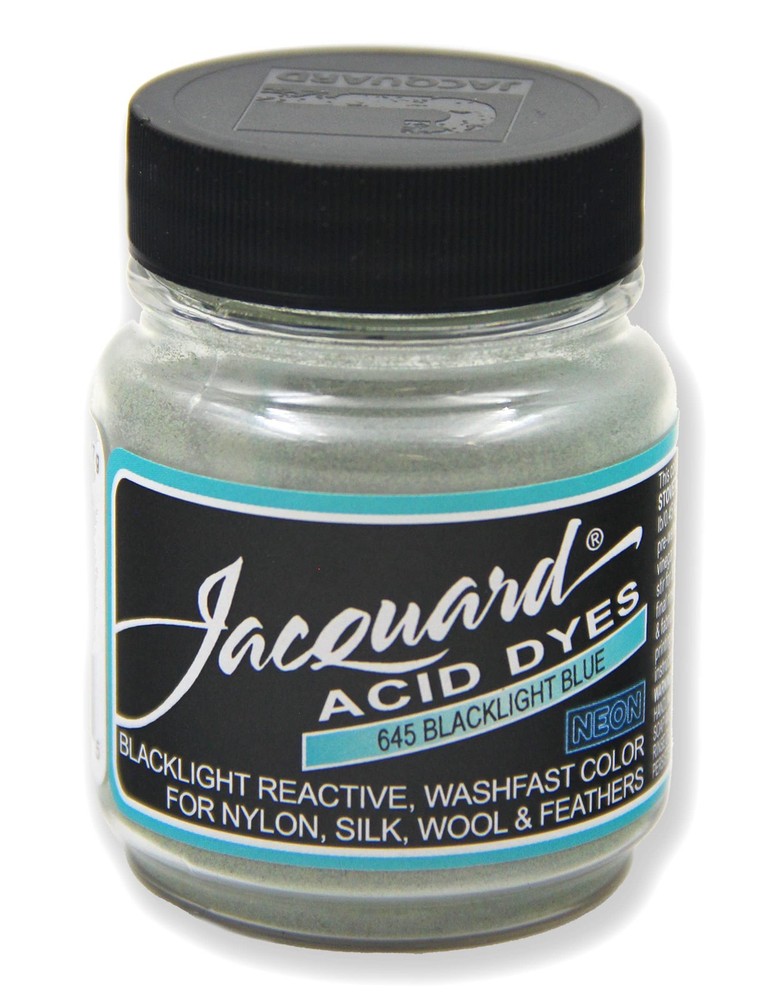 Jacquard Acid Dye – Blacklight Blue – 1/2 Oz Net Wt – Acid Dye for Wool – Silk