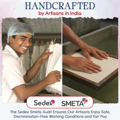 Wanderings Handmade Vintage Deckle Edge Blank Paper – 5.8″ X 8.3″ (A5) – A5 Pac