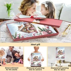 Christmas House Paint By Numbers Kit For Adults DIY Wall Art Decoration Art Art