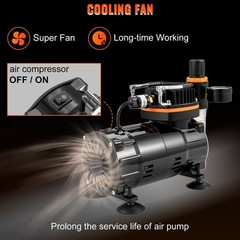 Dual Action Airbrush Kit 120W Electric Spray Gun for Art Nail Tattoo Makeup Mode