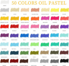Oil Pastels Set of 50 Colors (8 X 60 Mm), Soft Oil Pastels for Art Painting, Dra