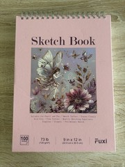 Pink Sketchbook 9×12 inch 100 Sheets Drawing Paper for Teen Girls Kids Adults