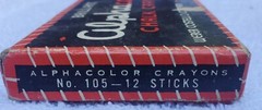 Vintage Webster Costello Co Brilliant Alpha Color Chalk Crayons in Box Nice Neon