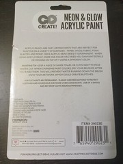 Neon & Glow Acrylic Paint 12 Pack, Variety Of Surface Paper, Wood, Fabric & More