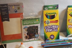 Markers, Watercolors, Pencils, glue, foamies, eyes, scissors Art Supplies Lot