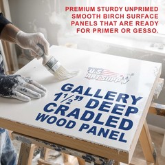 12″ x 16″ Gallery 1-1/2″ Profile Depth Artist Wood Pouring Panel Boards 2-Pack