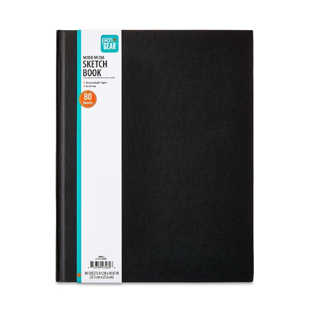 8.5×11 Inch Mixed Media Sketchbook 80 Sheets Acid Free Heavyweight Drawing Paper
