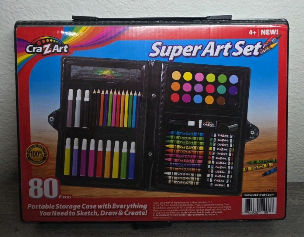 80 Piece Multi-Color Art Set for Kids – Encourages Learning Through Creativity!