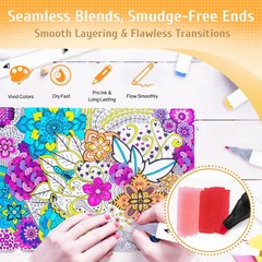SiwaQio 320 Colors Alcohol Markers with APP, Dual Tip Art Marker for Adults C…