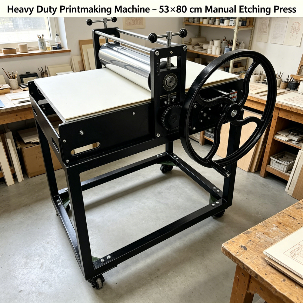 Heavy Duty Printmaking Machine 53*80cm Working Table Manual Etching Press Machin