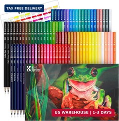 80 Colored Pencils Set, Oil-Based Soft Core for Adult Coloring Books, Profession