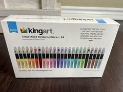 Kingart Artist Mixed Media Get Sticks 24ct Pastel Colors – Used