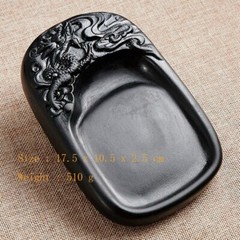 6.8inch Chinese Natural Carved Calligraphy Inkstone Practice Writing Painting