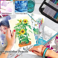 Complete 73-Piece Art Supplies Kit for Adults, Teens & Kids – Sketch & Color