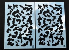 2 PACK Mylar Camo Stencils Camouflage Gun Paint Cerakote Small Army Multicam
