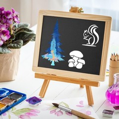 64Pcs Stencils for Painting on Wood, Reusable 3×3 inches, White-Flower01
