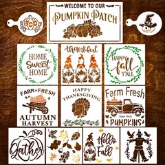 Fall Stencils for Painting on Wood, Fabric, Walls – Large Stencil Set Include…