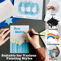 30 Sets Blank Watercolor Cards with Envelopes, 140lb/300GSM Cotton Watercolor